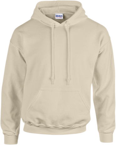 Gildan Heavy Blend Adult Hooded Sweatshirt Kvinde Sand Hættetrøjer Str S - hos Magasin