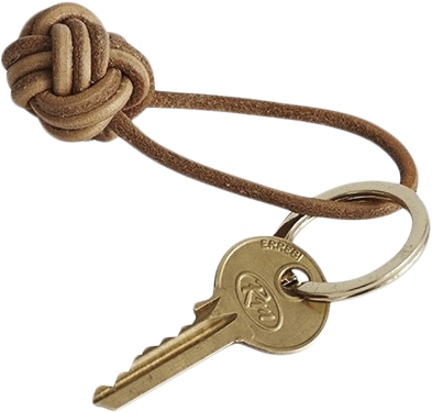 Se OYOY Living Design Keyring Knot Natur One Size - Nøgleringe Læder hos Magasin ved Magasin