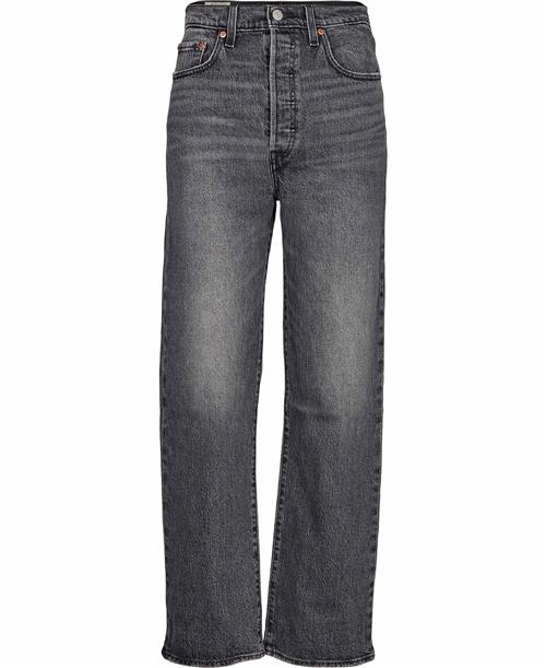 Se Levi's Ribcage Straight Ankle Z1599 B Kvinde Sort Straight Jeans Str W27/L29 - hos Magasin ved Magasin