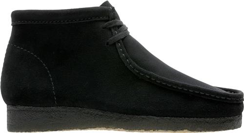 Clarks Originals Wallabee Boot Black Sde, G, 7 Mand Black Suede Snørestøvler Str 46 - hos Magasin