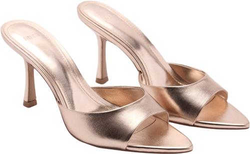 MANGO Heel Nonstructured Sandals Kvinde Gold Mules Str 40 - hos Magasin