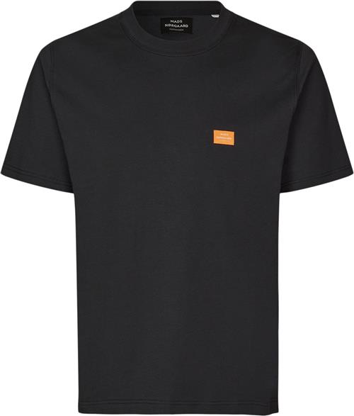 Mads Nørgaard - Copenhagen Cotton Jersey Frode Emb Logo Tee Mand Sort Kortærmede T-shirts Str L - Bomuld hos Magasin