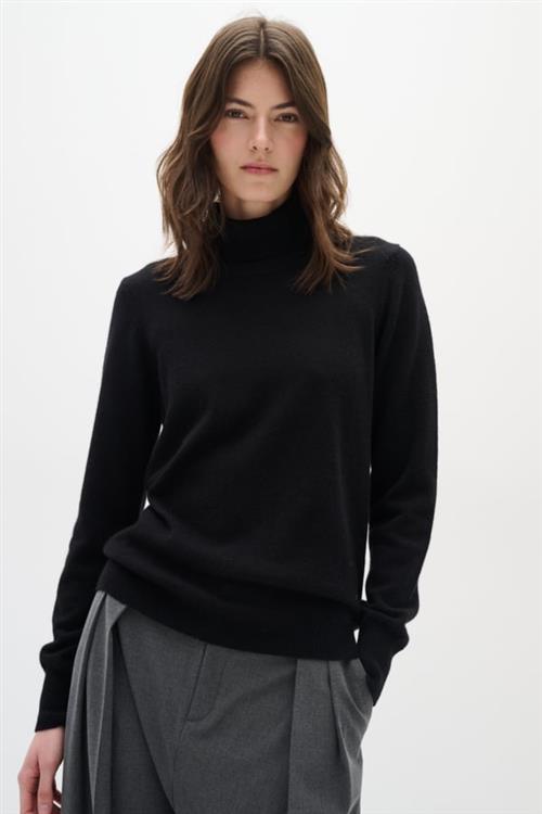 InWear Lukkaiw Rollneck Pullover Premium 100 Cashmere Kvinde Black Sweaters Regular Fit Str XS/S Cashmere - hos Magasin