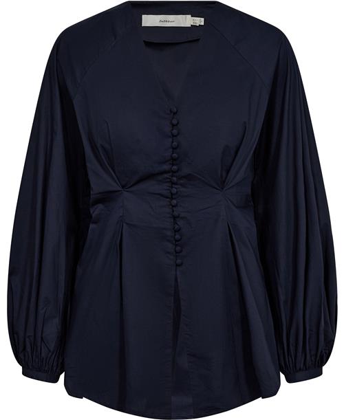 Se InWear Helveiw Blouse Kvinde Stormy Navy Langærmede Bluser Str 42 - hos Magasin ved Magasin