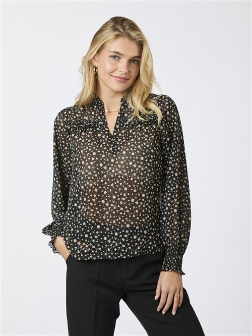 Se Neo Noir Rhia Secret Flower Blouse Kvinde Black Langærmede Bluser Str 42 - hos Magasin ved Magasin