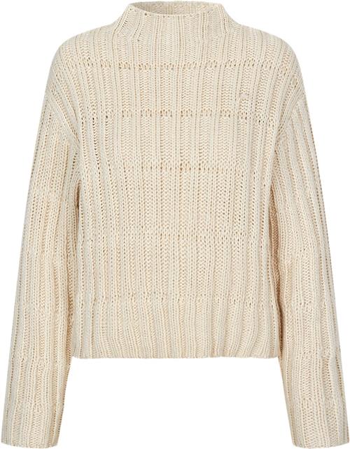 Modström Felipemd Short Tneck Kvinde Summer Sand Sweaters Str L - hos Magasin