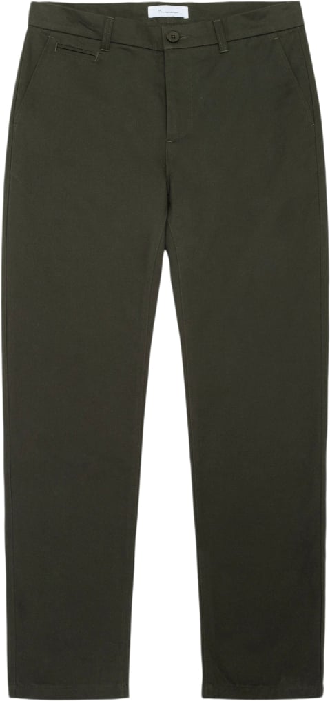 Se Knowledge Cotton Apparel Chuck Regular Chino Twill Pants Gots/vegan Mand Grøn Chinos Str 29/32 - Bomuld hos Magasin ved Magasin