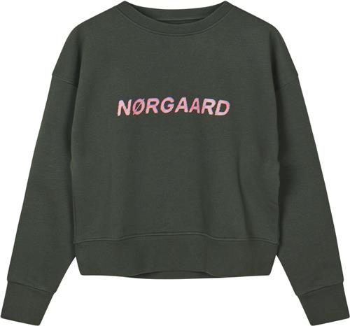 Se Mads Nørgaard - Copenhagen Organic Sweat Tilvina Sweatshirt Kvinde Grøn Sweatshirts Str XXXL - hos Magasin ved Magasin