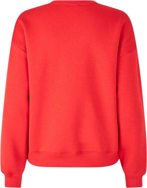 Se Modström Tiamd Sweat Kvinde Flame Scarlet Sweatshirts Str XS - hos Magasin ved Magasin