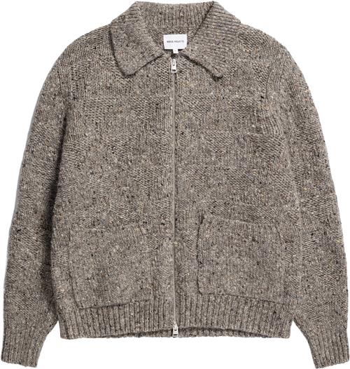 Norse Projects Erik Donegal Diamond Jacket Mand Grey Melange Cardigans Str L - Uld hos Magasin