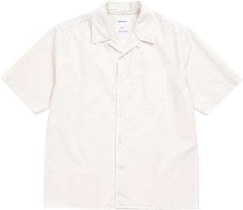 Norse Projects Carsten Tencel Mand Marble White Kortærmede Skjorter Str M - Bomuld hos Magasin