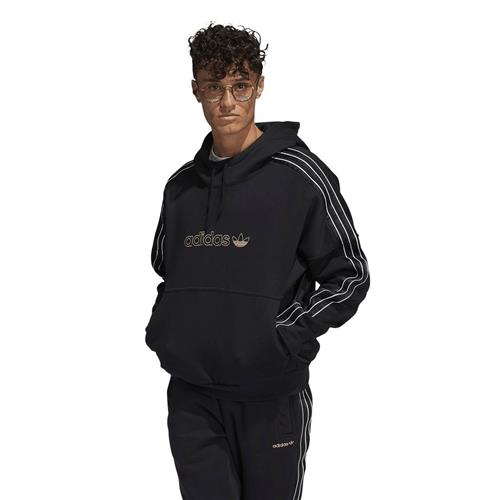 adidas Adidas Sprt Shadow Stripe Hættetrøje Mand Sort Hoodies Str M - Bomuld hos Magasin