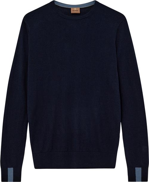 Mos Mosh Gallery Mmgadam Soft Knit Mand Navy Sweaters Str L - hos Magasin