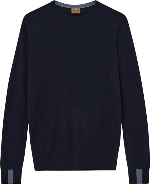 Mos Mosh Gallery Mmgadam Soft Knit Mand Navy Sweaters Str M - hos Magasin