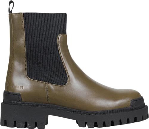 Se ANGULUS Støvle med Elastik Kvinde 1841/019 Mørk Oliven/sort Chelsea Boots Str 40 - hos Magasin ved Magasin