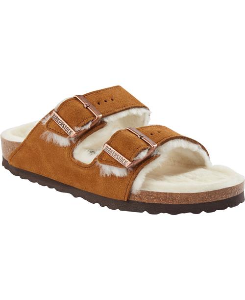 Birkenstock Arizona VL Sheepskin Kvinde Orange Flade Sandaler Str 41 - hos Magasin