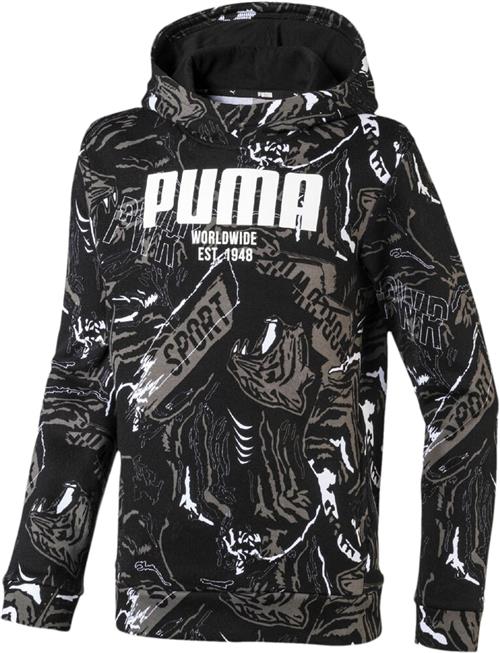 Se Puma Alpha AOP Fleece Hoodie 116 - Sweatshirts & Hættetrøjer Bomuld hos Magasin ved Magasin