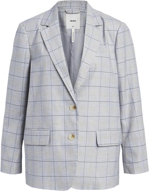 Se Object Objdaya LS Blazer A VIP 23 Kvinde Grey Melange Blazere Regular Fit Str 36 - hos Magasin ved Magasin