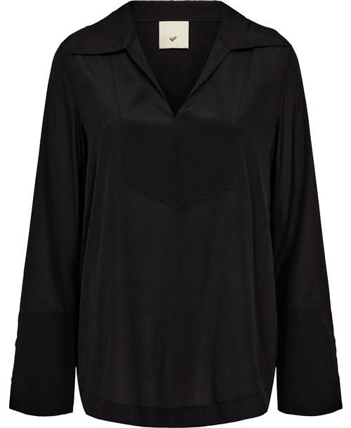 Heartmade ¤ Meilon Blouse HM ¤ Kvinde Black Langærmede Bluser Str 38 - hos Magasin