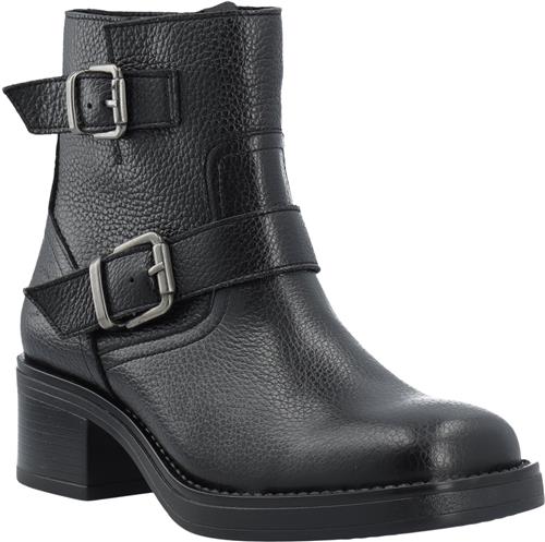 Se Cashott Casrikke Biker Boot W. Inside Zip Leather Kvinde Black Ankelstøvler Str 40 - hos Magasin ved Magasin