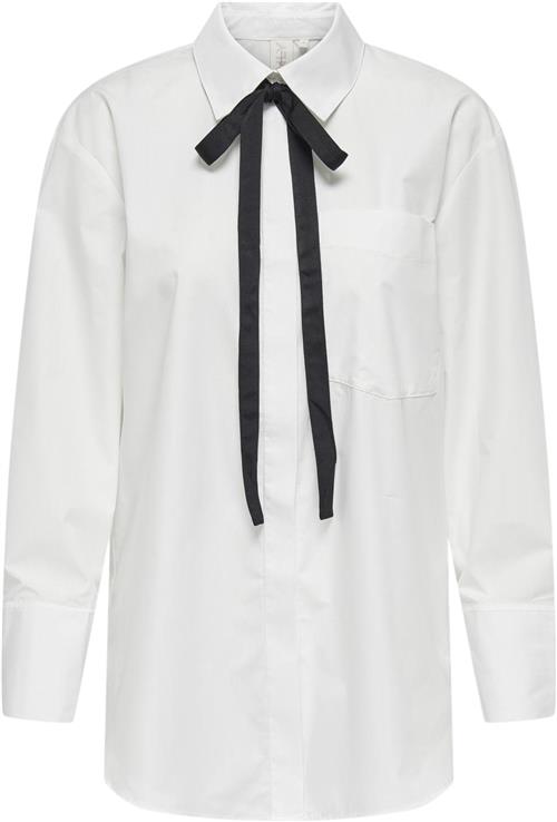 ONLY Onlmoco Cala LS BOW Shirt WVN Kvinde Bright White Skjorter Str S - hos Magasin