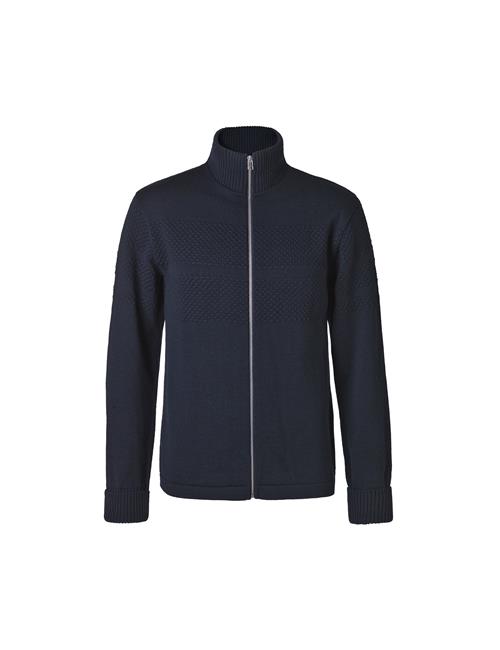 Mads Nørgaard - Copenhagen Wool Klemens Zip Knit Mand Blå Cardigans Str L - Uld hos Magasin