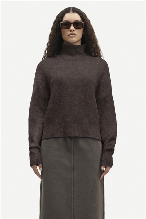 Samsøe Samsøe Nola tn 7355 Kvinde Chocolate Torte Sweaters Str L - hos Magasin