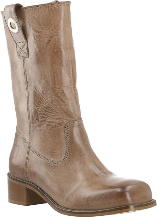 Cashott Casvilma Pull On Mid Cut Boot Waxy Leather Kvinde Cognac Cowboy & Biker Str 41 - hos Magasin