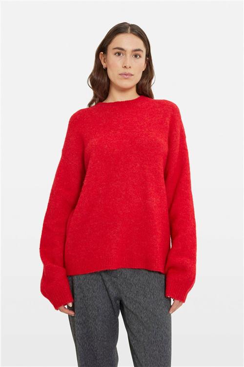 Envii Enada LS Knit 7216 Kvinde Salsa Mel Sweaters Str XS - hos Magasin