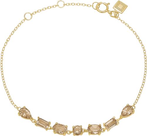 Se Carré Jewellery Adrienne Bracelet With Champagne Qu OZ - Kædearmbånd Med Vedhæng hos Magasin ved Magasin