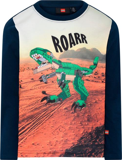 LEGO kidswear/LEGO børnetøj Lwtaylor 712 T-shirt L/S Str 128 cm - Blå Langærmede T-shirts hos Magasin