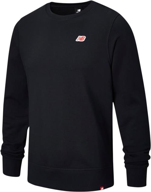 New Balance Small Logo Crewneck Sweatshirt Kvinde Black Sweatshirts Str L - Bomuld hos Magasin