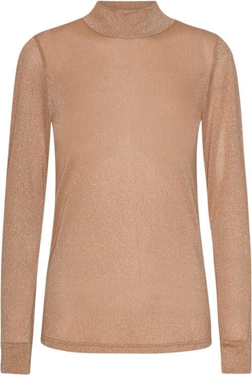 Se HUNKØN Cattia Blouse Kvinde Burned Peach Sweaters Str S - hos Magasin ved Magasin