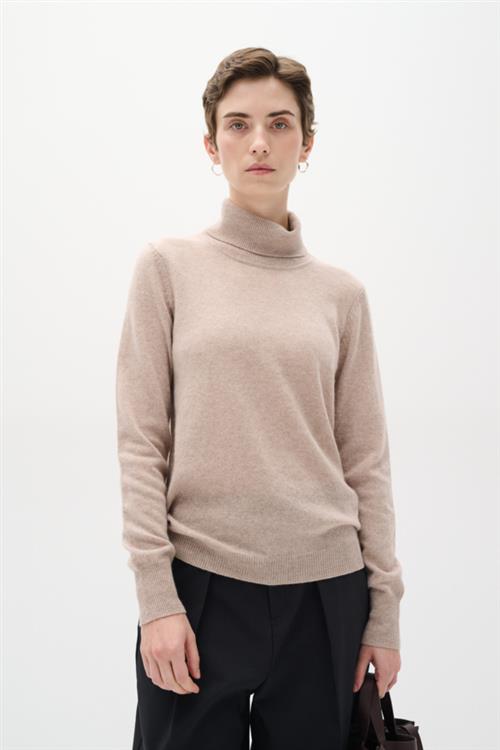 InWear Lukkaiw Rollneck Pullover 100 Cashmere Kvinde Sand Sweaters Regular Fit Str XS/S Cashmere - hos Magasin