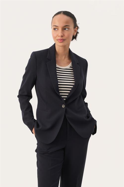 Se Part Two Taylorpw BZ Kvinde Dark Navy Blazere Classic Fit Str 44 - hos Magasin ved Magasin