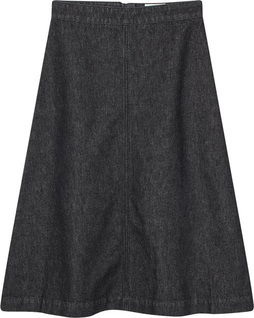 Mads Nørgaard - Copenhagen Dark Denim Stellar Skirt Kvinde Sort Midi Nederdele Str 40 Denim - hos Magasin