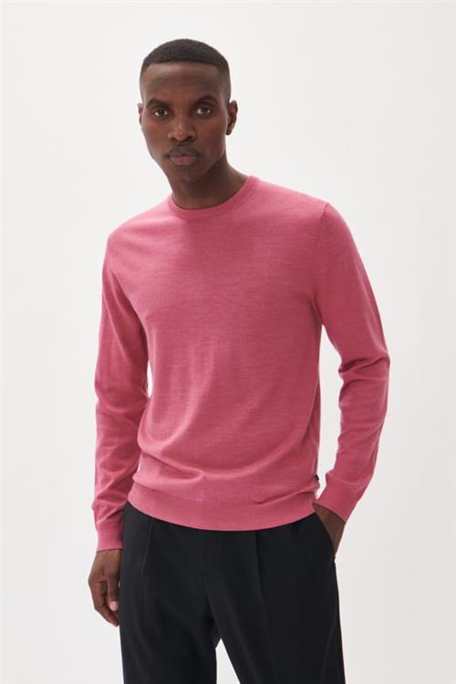 Matinique Margrate Merino Mand Aurora Pink Melange Sweaters Regular Fit Str S Merino - hos Magasin