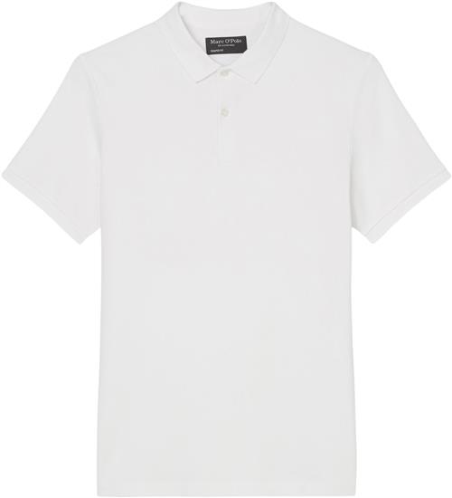 Se Marc O’Polo Polo, Short Sleeve, Button Placket, Mand White Kortærmede Poloer Str L - hos Magasin ved Magasin