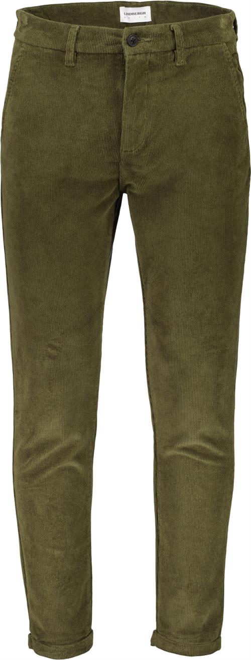 Se Lindbergh Cropped Corduroy Pants Mand Grøn Chinos Str L - hos Magasin ved Magasin