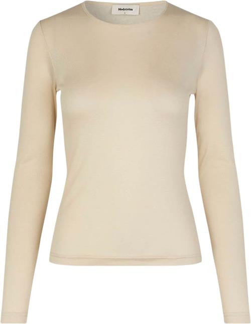 Modström Harpermd LS top Kvinde Summer Sand Langærmede T-shirts Str L - hos Magasin