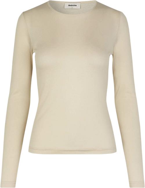 Modström Harpermd LS top Kvinde Summer Sand Langærmede T-shirts Str M - hos Magasin