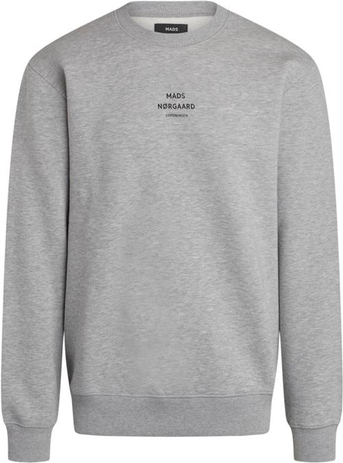 Se Mads Nørgaard - Copenhagen Standard Crew Logo Sweat Mand Grå Sweatshirts Str S - hos Magasin ved Magasin