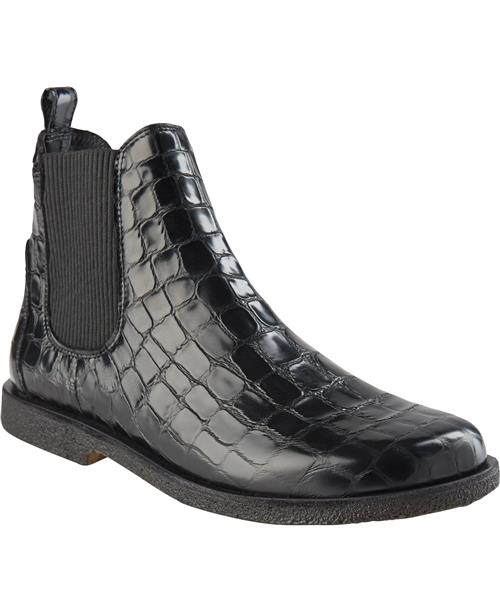 ANGULUS Chelsea Støvle Wide fit Kvinde 1674/019 Black Croco/black Chelsea Boots Str 43 - hos Magasin