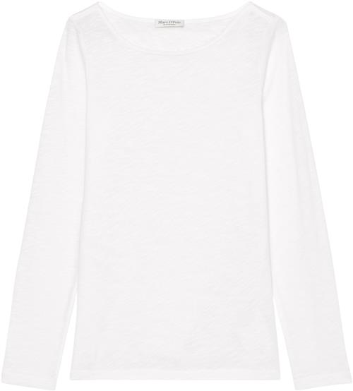 Marc O’Polo Tshirt, Long Sleeve, Boat Neck Kvinde White Langærmede T-shirts Str XS - hos Magasin