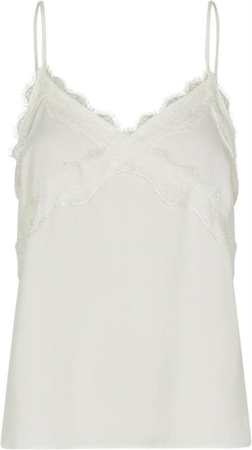 Modström Tenjamd top Kvinde Soft White Solid Tanktoppe Str S - hos Magasin