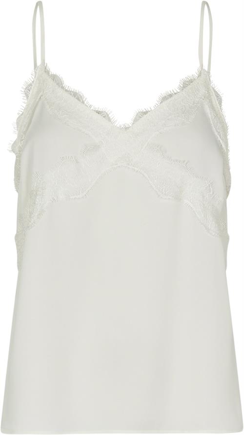 Modström Tenjamd top Kvinde Soft White Solid Tanktoppe Str M - hos Magasin