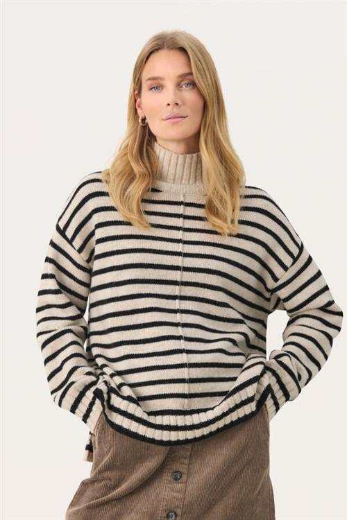 Se Part Two Lilyepw PU Kvinde French Oak Stripe Sweaters Relaxed Fit Str S - hos Magasin ved Magasin