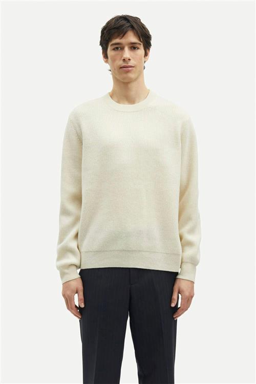 Se Samsøe Samsøe Saisaks Sweater 15010 Mand Clear Cream Sweaters Str L - hos Magasin ved Magasin