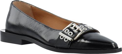 Bianco Biavictoria Buckle Ballet Flat Nappalak Kvinde Black Nappalak Ballerinaer Str 38 - hos Magasin