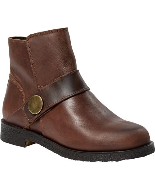 Cashott Casfreja Low Biker Boot Pull Up Leather Kvinde Cognac Cowboy & Biker Str 41 - hos Magasin